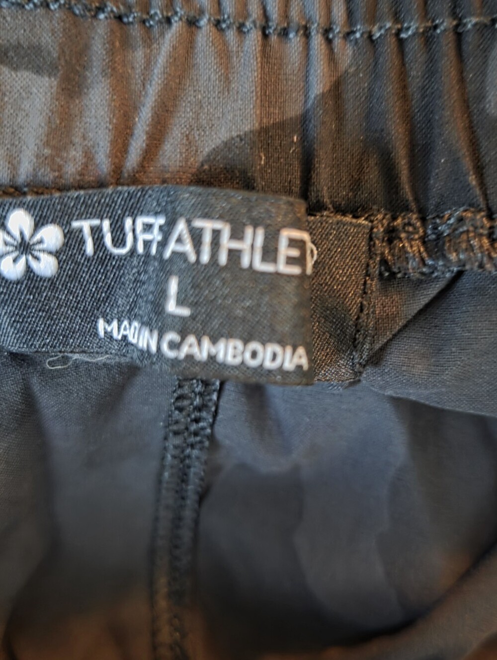Tuff Athletic BlackCamo Drawstring Shorts Size Large - Picture 3 of 4